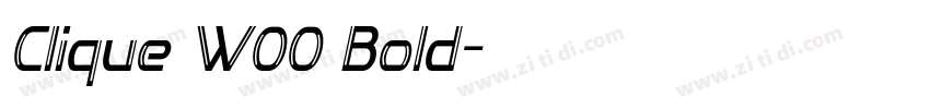 Clique W00 Bold字体转换